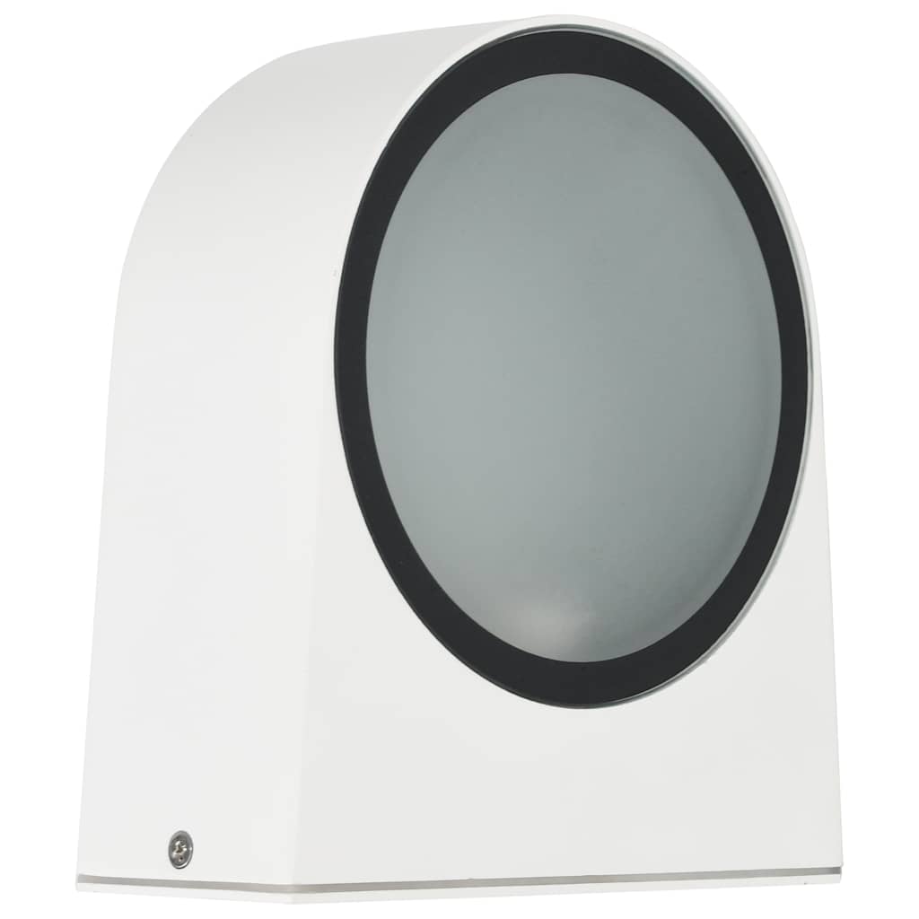 Lámparas de pared para jardín 2 uds. redonda blanca 11 W