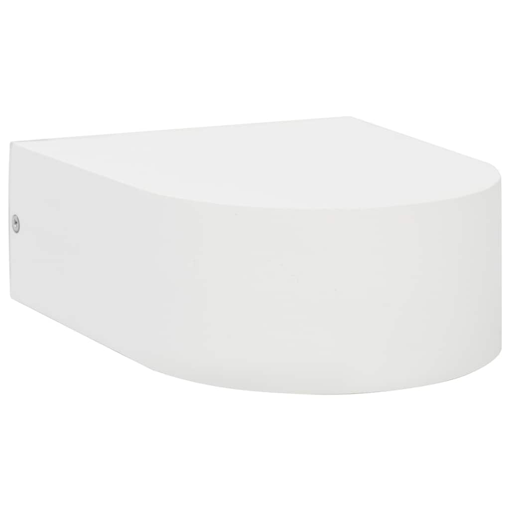 Lámparas de pared para jardín 2 uds. redonda blanca 11 W