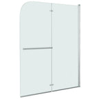 Mampara de ducha de vidrio templado a rayas 120x140 cm