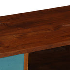 Mueble para TV con 3 cajones madera maciza acacia 110x35x50 cm