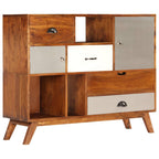 Aparador de madera maciza de acacia 115x35x86 cm