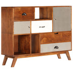Aparador de madera maciza de acacia 115x35x86 cm