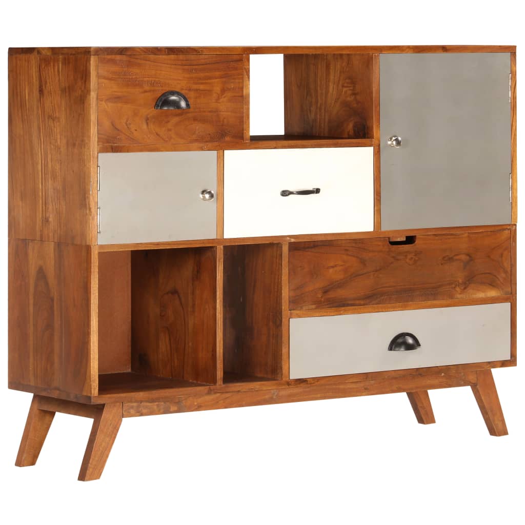 Aparador de madera maciza de acacia 115x35x86 cm