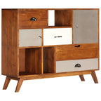 Aparador de madera maciza de acacia 115x35x86 cm