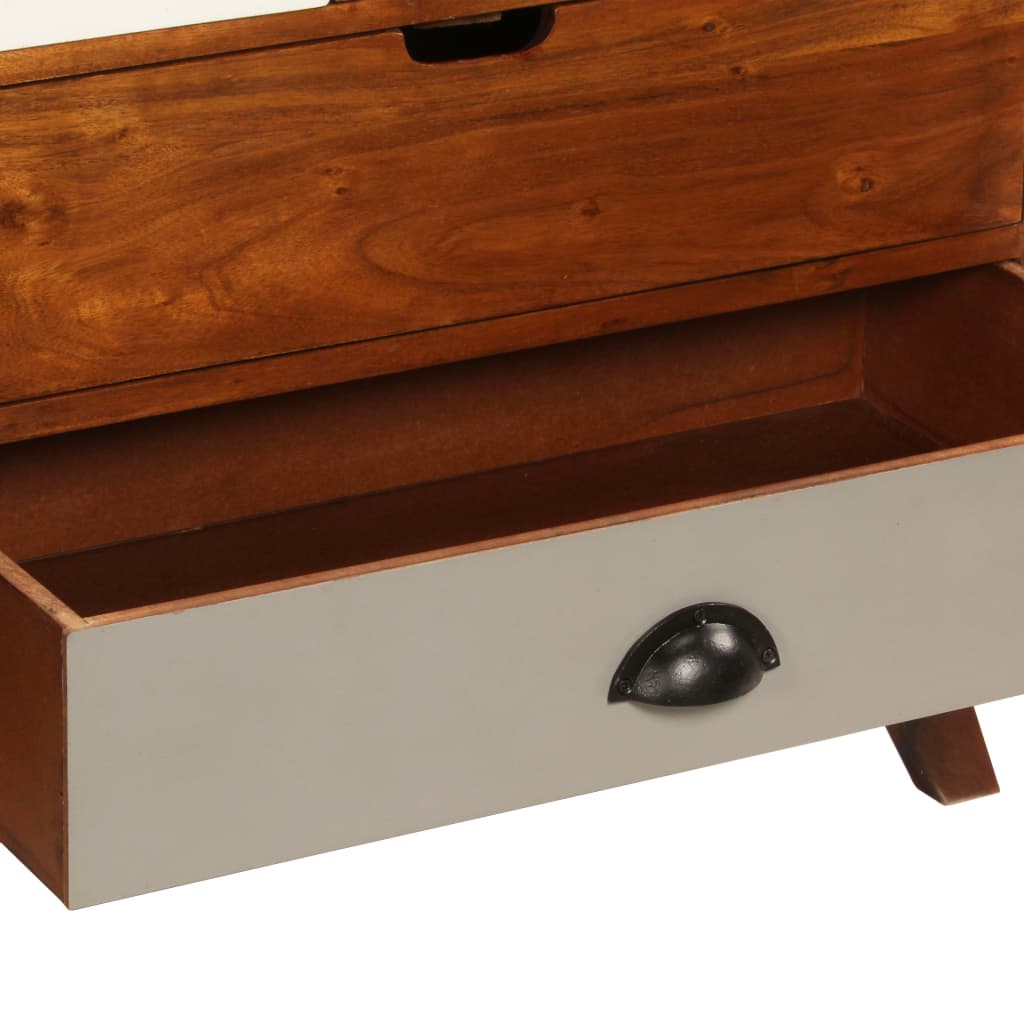 Aparador de madera maciza de acacia 115x35x86 cm