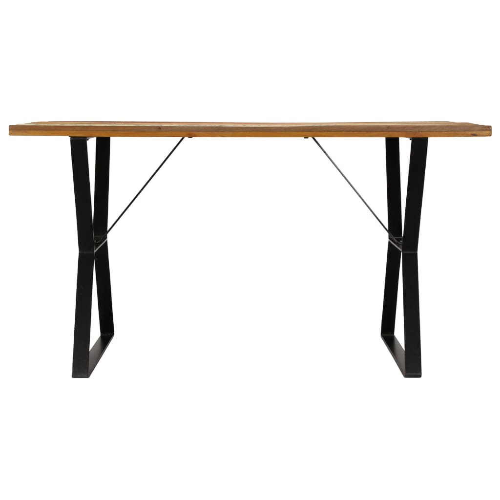 Mesa de comedor de madera maciza reciclada 140x80x76 cm