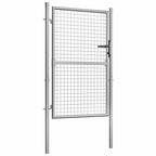 Puerta de jardín de acero galvanizado 100 x 125 cm color plata