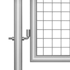 Puerta de jardín de acero galvanizado 100 x 125 cm color plata