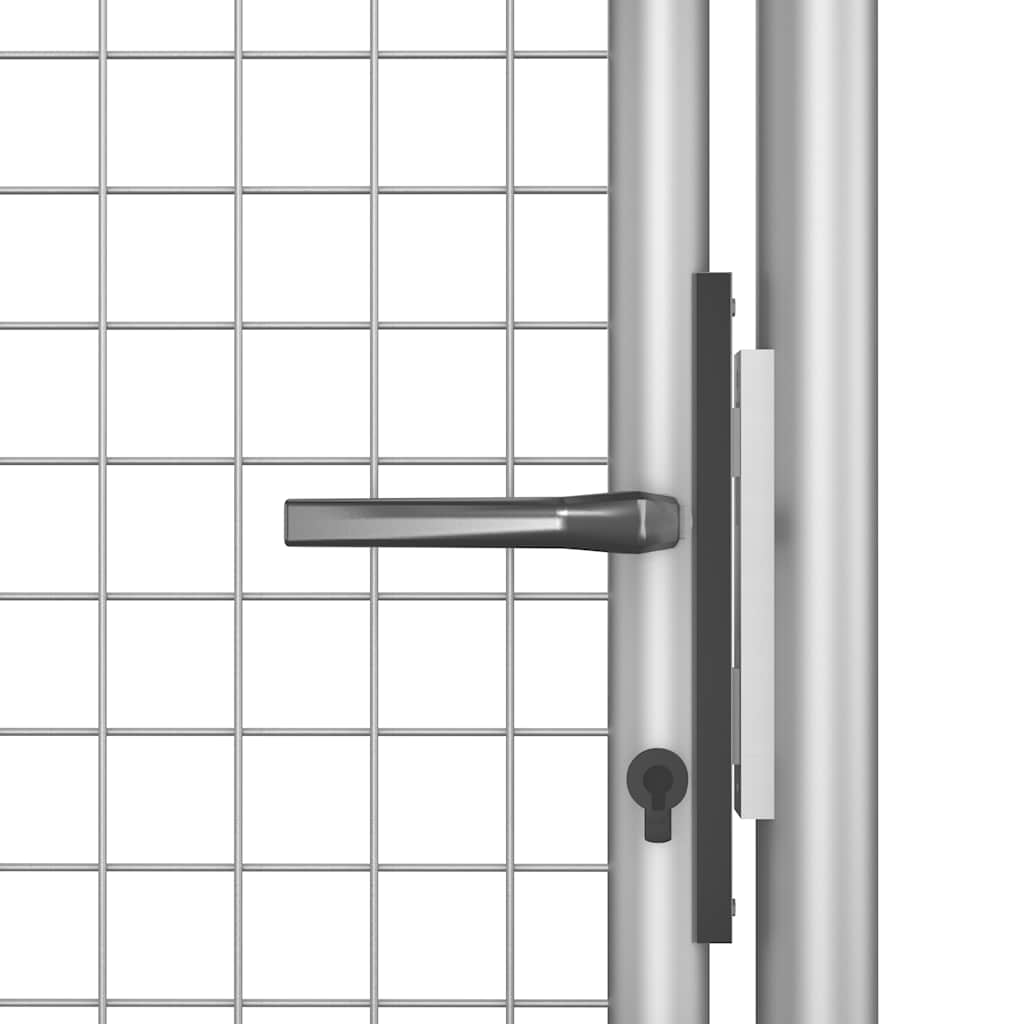 Puerta de jardín de acero galvanizado 100 x 125 cm color plata