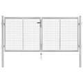 Puerta de jardín de acero galvanizado 300 x 100 cm color plata