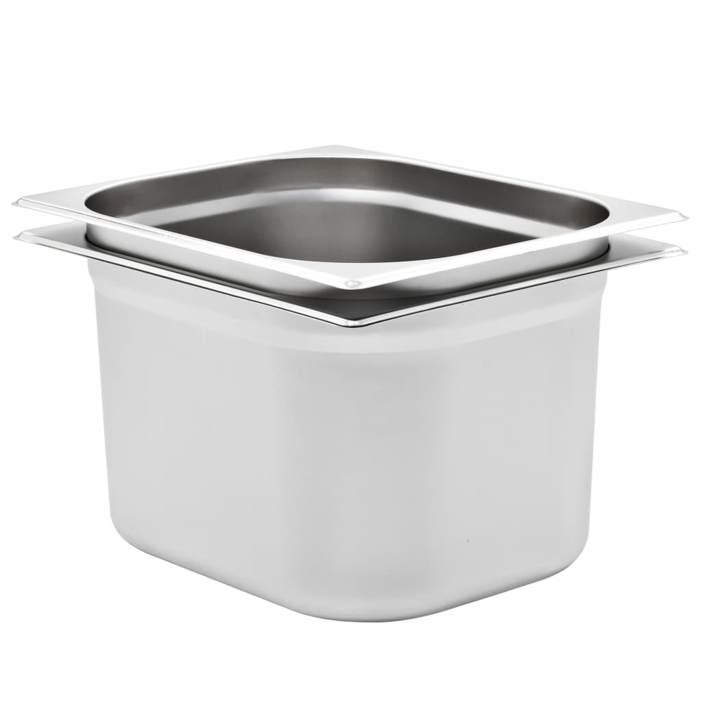 Bandejas Gastronorm 12 unidades GN 1/3 20 mm acero inoxidable
