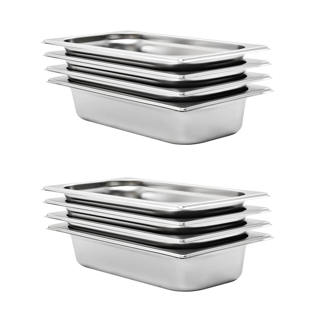 Bandejas Gastronorm 12 unidades GN 1/3 20 mm acero inoxidable