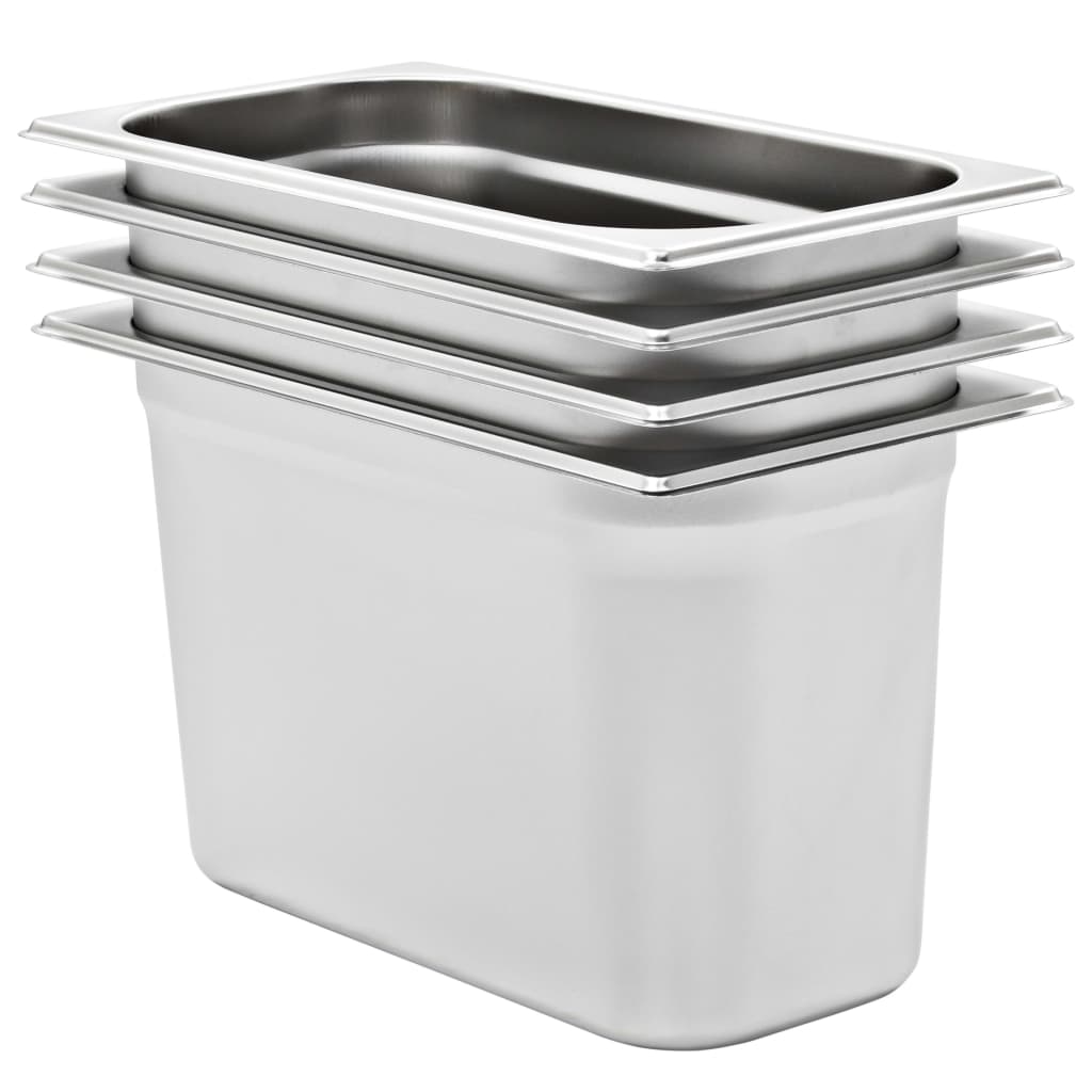 Bandejas Gastronorm 12 unidades GN 1/3 20 mm acero inoxidable