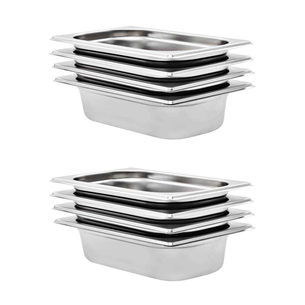 Bandejas Gastronorm 12 unidades GN 1/3 20 mm acero inoxidable