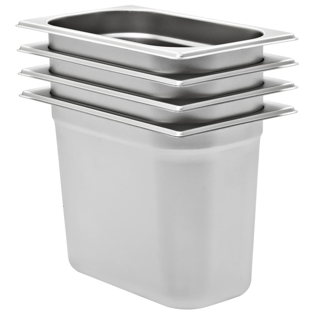 Bandejas Gastronorm 12 unidades GN 1/3 20 mm acero inoxidable