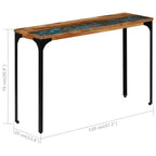 Mesa consola madera maciza reciclada 120x35x76 cm