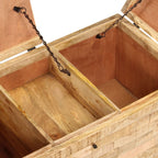 Mesa de centro de madera maciza de mango 80x40x35 cm