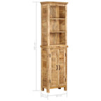 Estantería de madera maciza de mango 50x30x180 cm