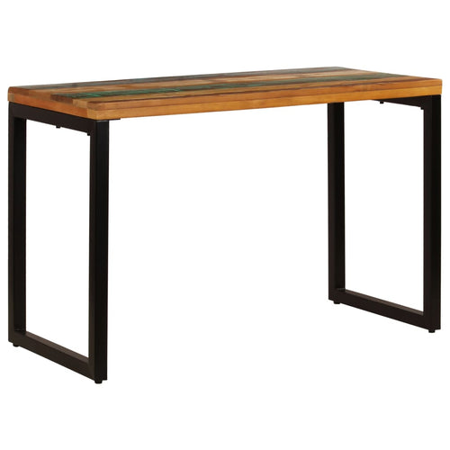 Recycled solid wood and steel dining table 115x55x76 cm