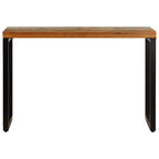Mesa de comedor de madera maciza reciclada y acero 115x55x76 cm