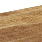 Mesa consola madera maciza de mango y acero 120x35x76 cm