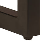 Mesa de centro madera maciza de mango y acero 100x50x35 cm