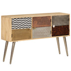 Aparador de madera de mango maciza 120x30x75 cm