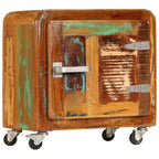 Mesita de noche madera reciclada maciza 50x30x50 cm