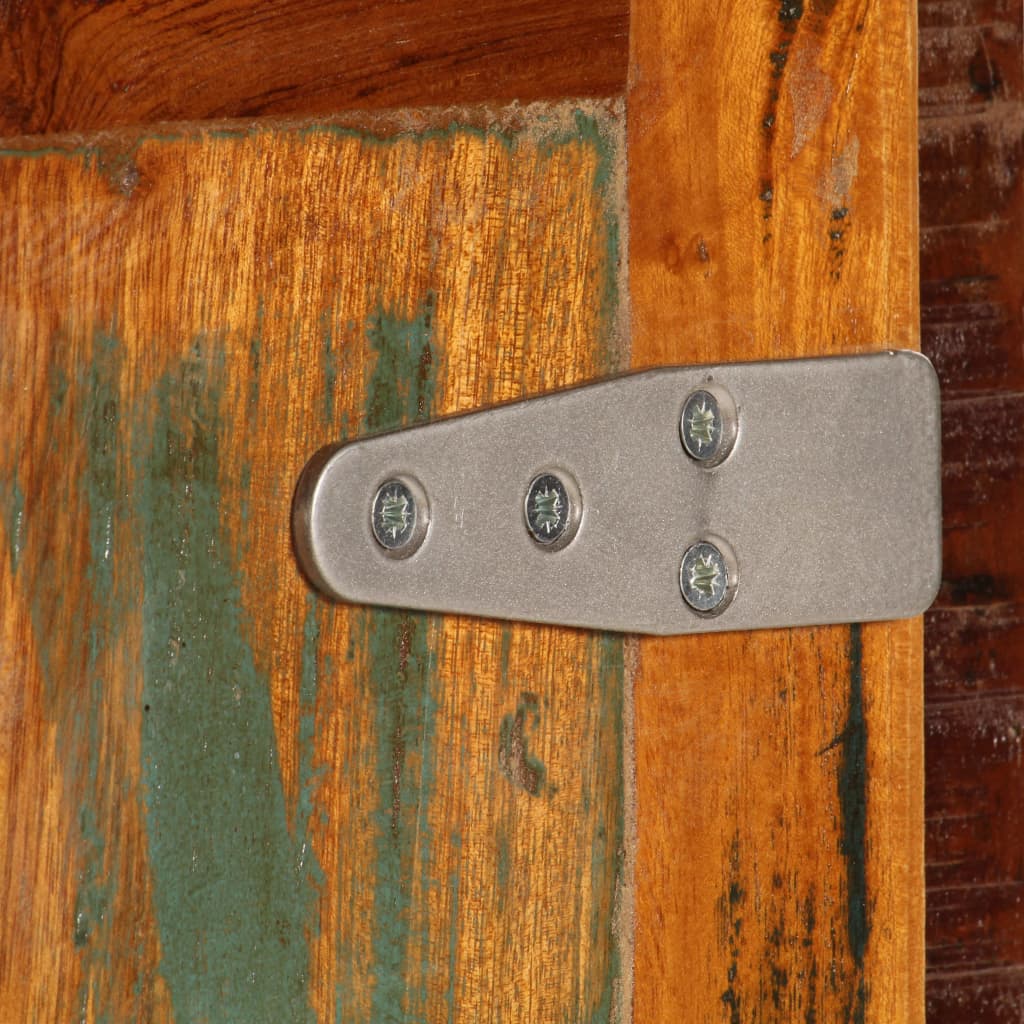 Mesita de noche madera reciclada maciza 50x30x50 cm