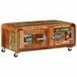 Mesa de centro madera maciza reciclada 85x55x40 cm