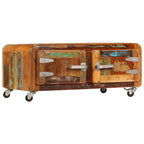 Mesa de centro madera maciza reciclada 85x55x40 cm