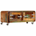 Mesa de centro madera maciza reciclada 85x55x40 cm