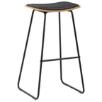 Taburetes de cocina 2 unidades cuero sintético negro