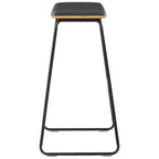 Taburetes de cocina 2 unidades cuero sintético negro