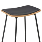 Taburetes de cocina 2 unidades cuero sintético negro