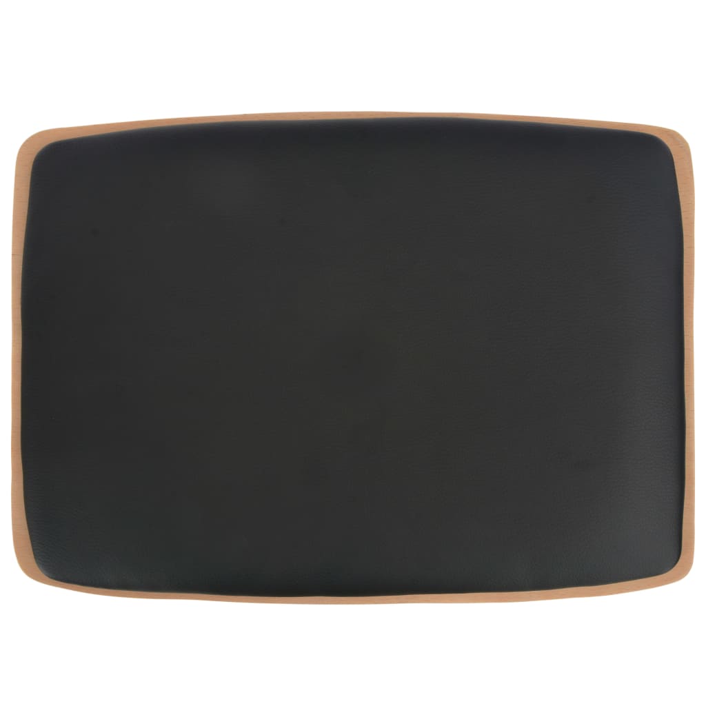 Taburetes de cocina 2 unidades cuero sintético negro