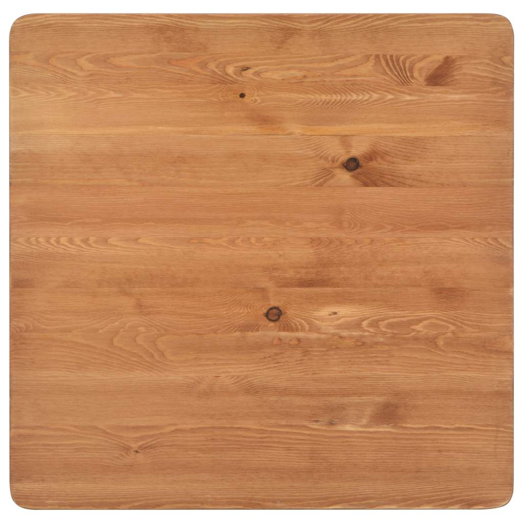 Mesa alta de bar negra madera maciza de pino acero 60x60x108 cm