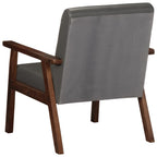 Sillón de cuero auténtico gris
