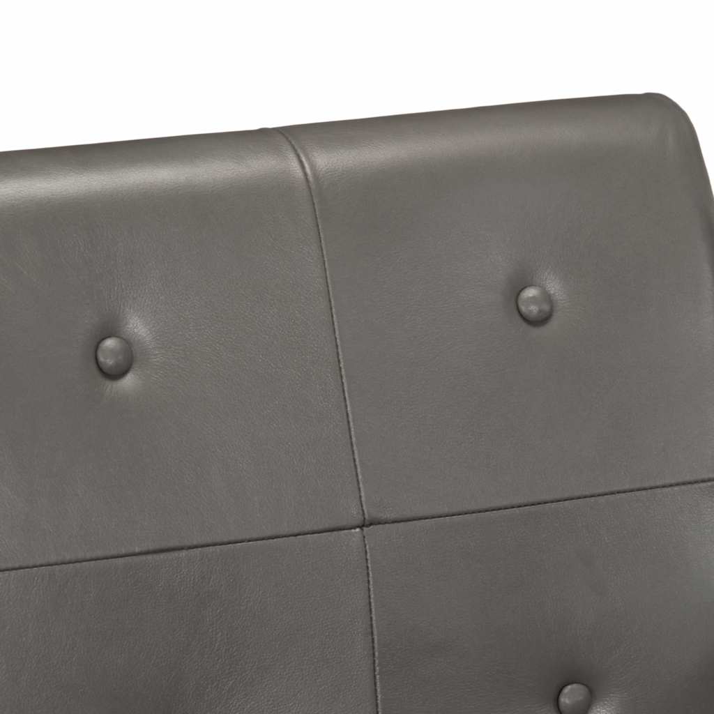 Sillón de cuero auténtico gris