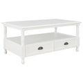 Mesa de centro de madera blanca 100x55x45 cm
