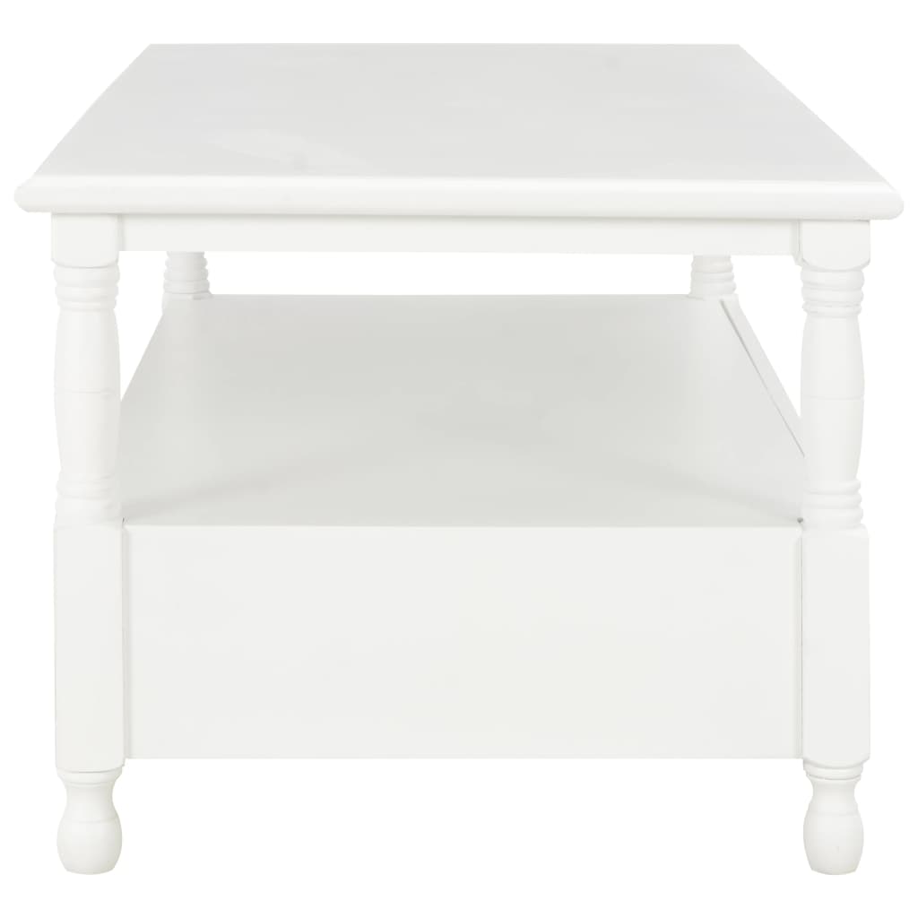 Mesa de centro de madera blanca 100x55x45 cm