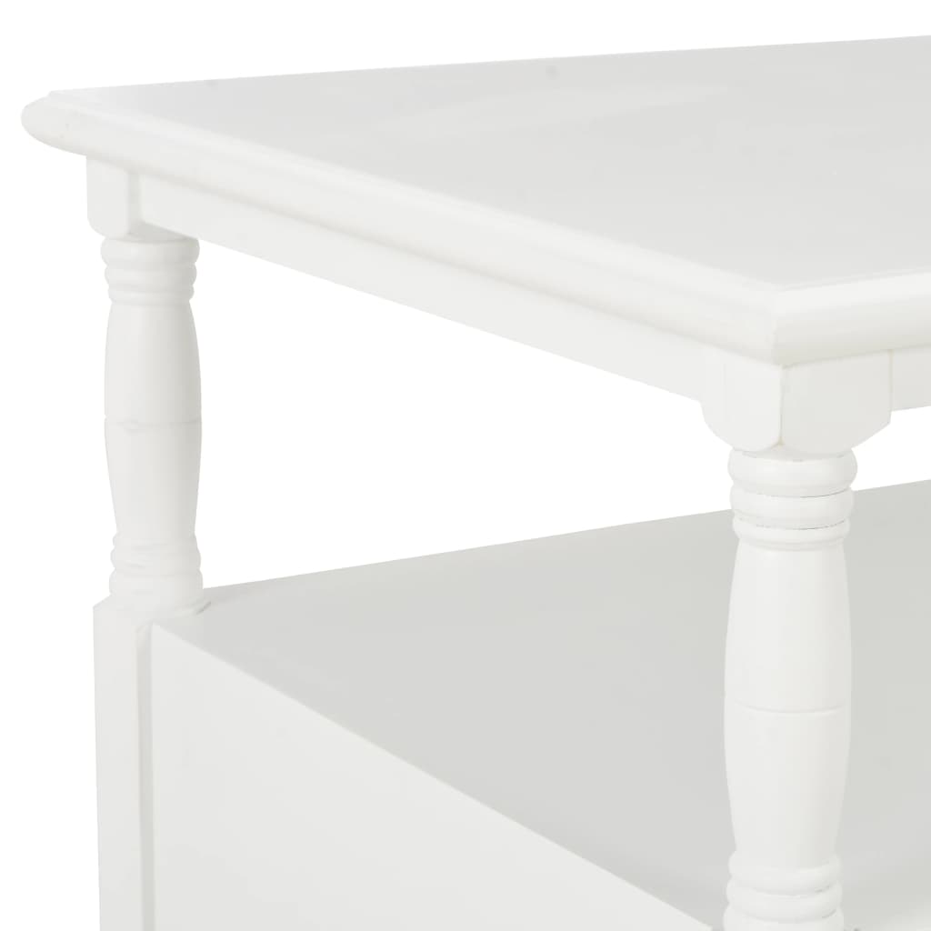 Mesa de centro de madera blanca 100x55x45 cm
