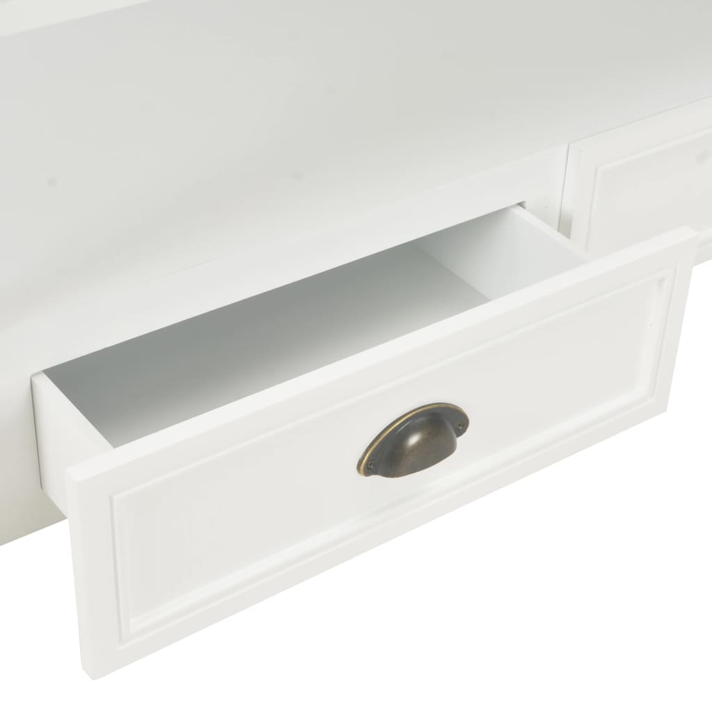 Mesa de centro de madera blanca 100x55x45 cm