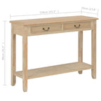 Mesa consola de madera 110x35x80 cm