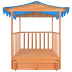 Casa de juegos para niños con arenero madera abeto azul UV50