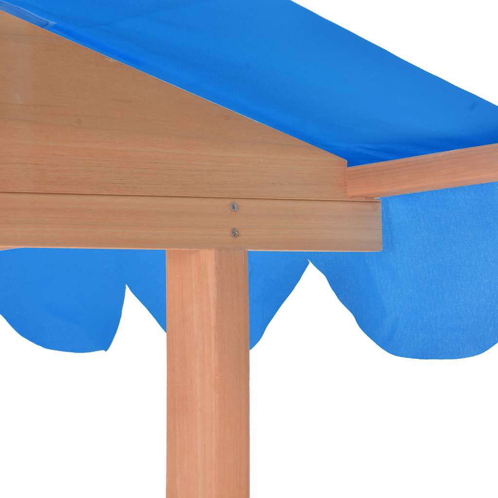 Casa de juegos para niños con arenero madera abeto azul UV50