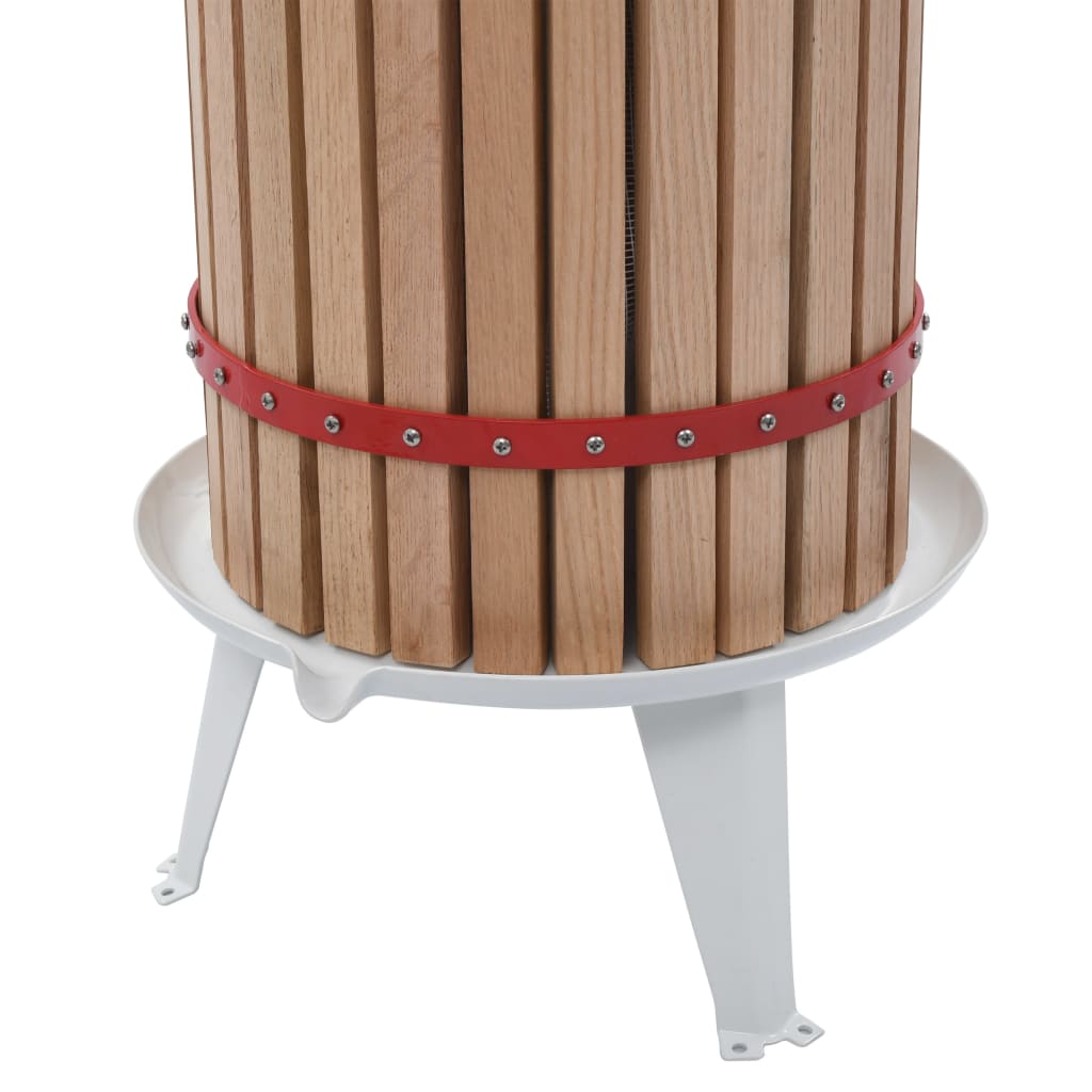 Prensa de vino y fruta con paño de tela 30 L madera de roble