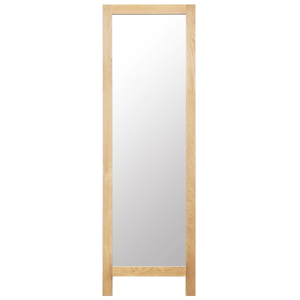Espejo de pie 48x46,5x150 cm madera maciza de roble