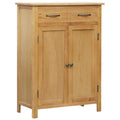 Zapatero de madera maciza de roble 76x37x105 cm