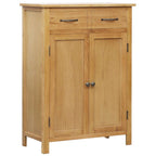 Zapatero de madera maciza de roble 76x37x105 cm